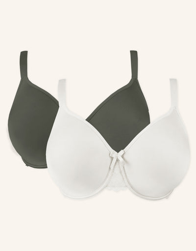 Bra Set 2x Lucy Olive/Ivory