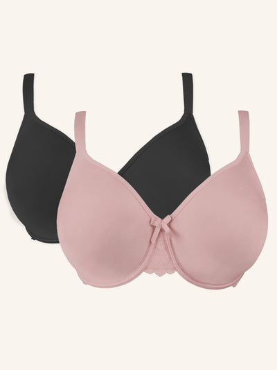 Bra Set 2x Lucy Black/Rose