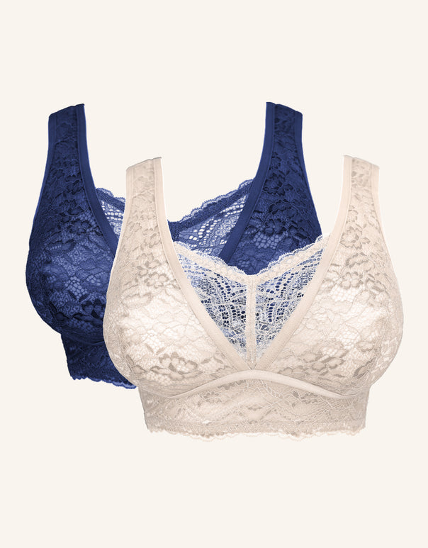 Bralette Set 2x Eliana Marine/Pale