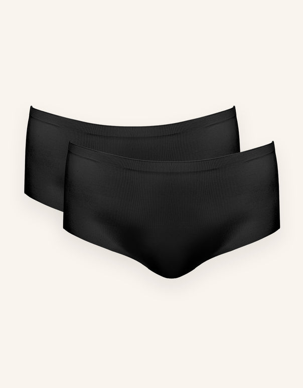 High-Panty-Set 2x "Invisible Basic" black