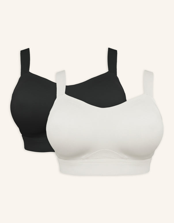 Sports Bra Set 2x Jive Black/Ivory