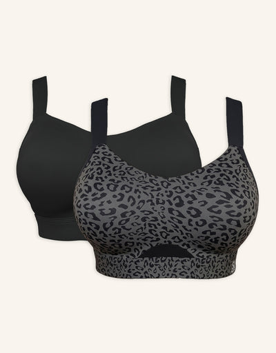 Sports Bra Set 2x Jive Black/Leo