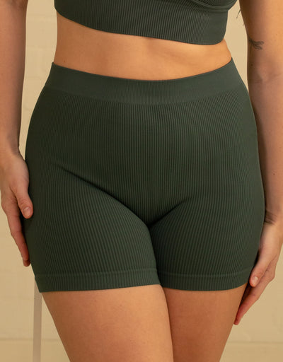 High-Waist Shorts Set 2x Freeda Black/Olive