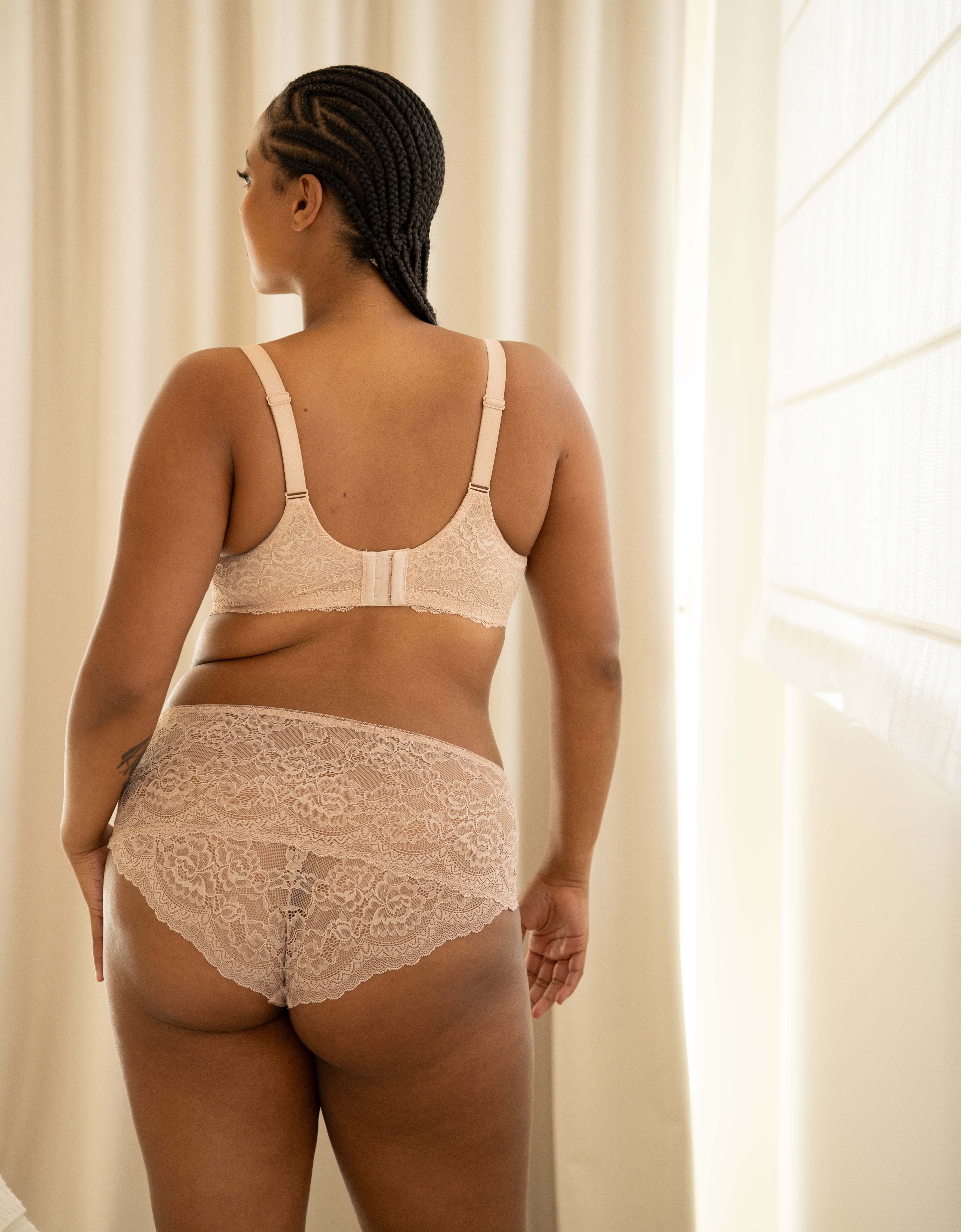 High-Panty "Lace Basic" cappuccino