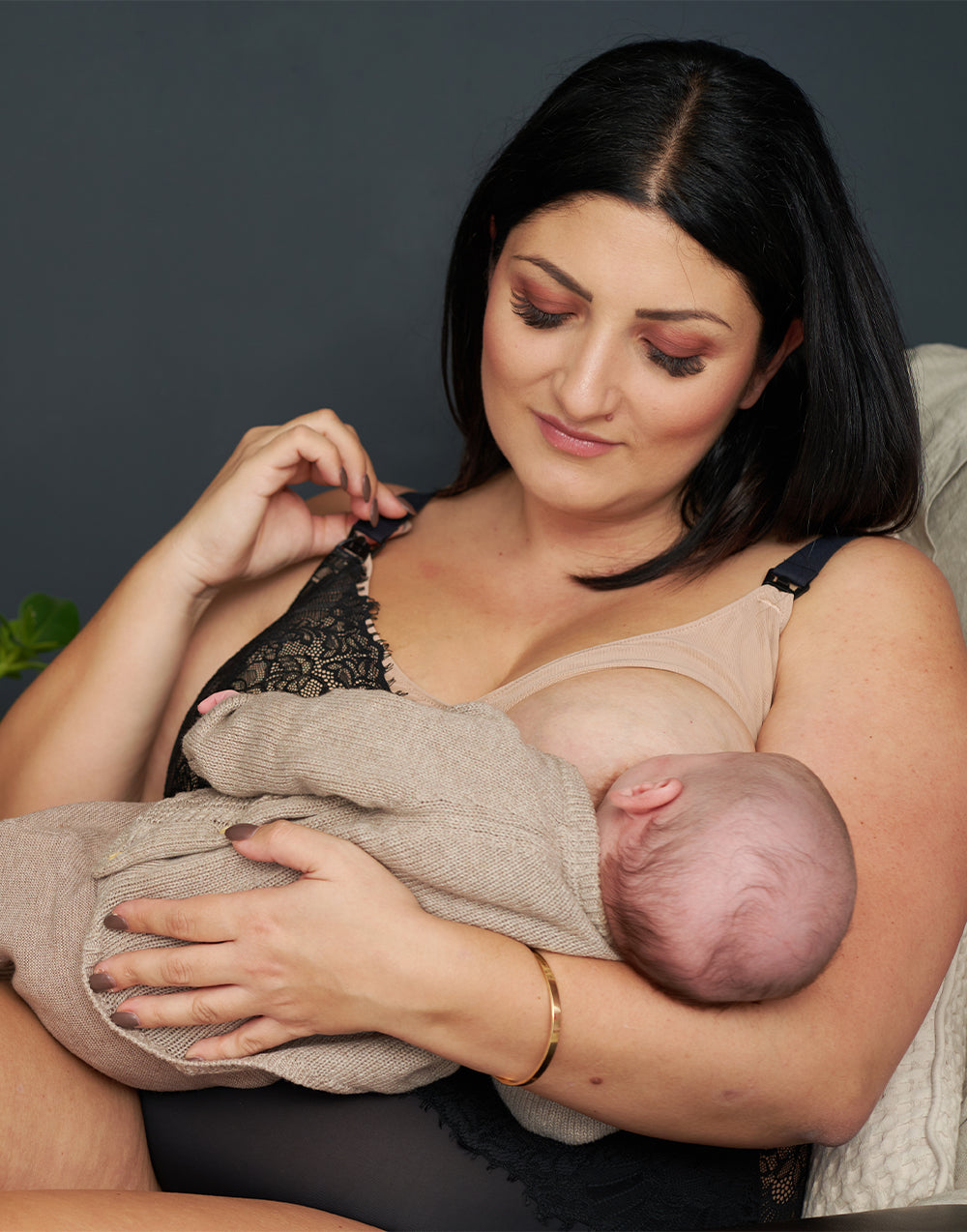 Still-Bralette "Sophia" black/beige