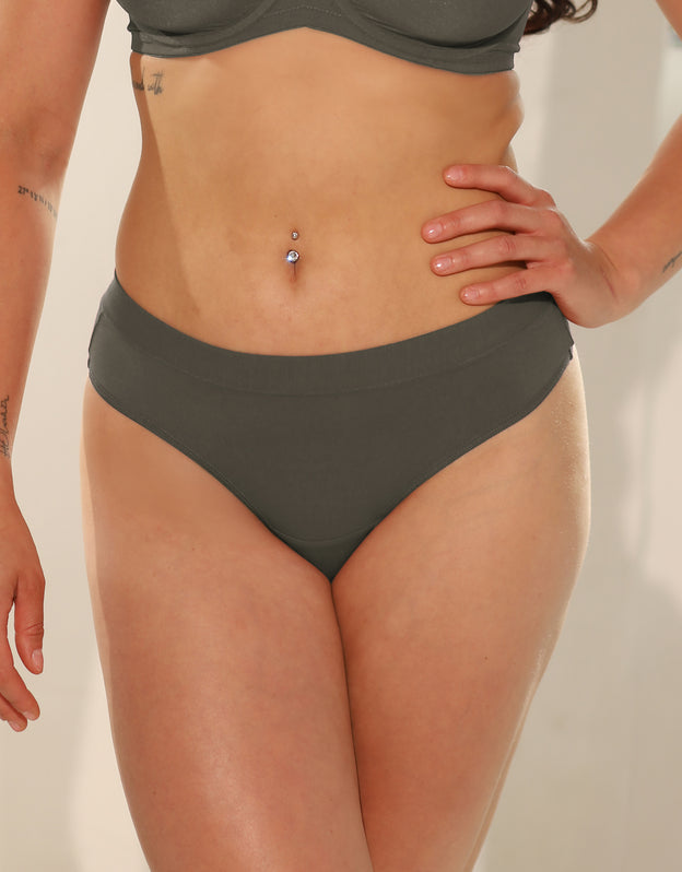 Thong Set 2x Cozy Basic Olive