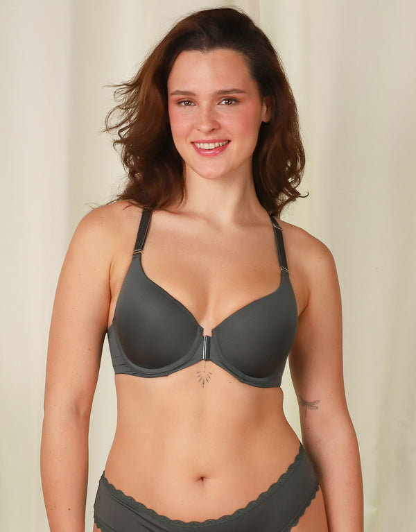 Front Closure Bra Pure Luxe Olive