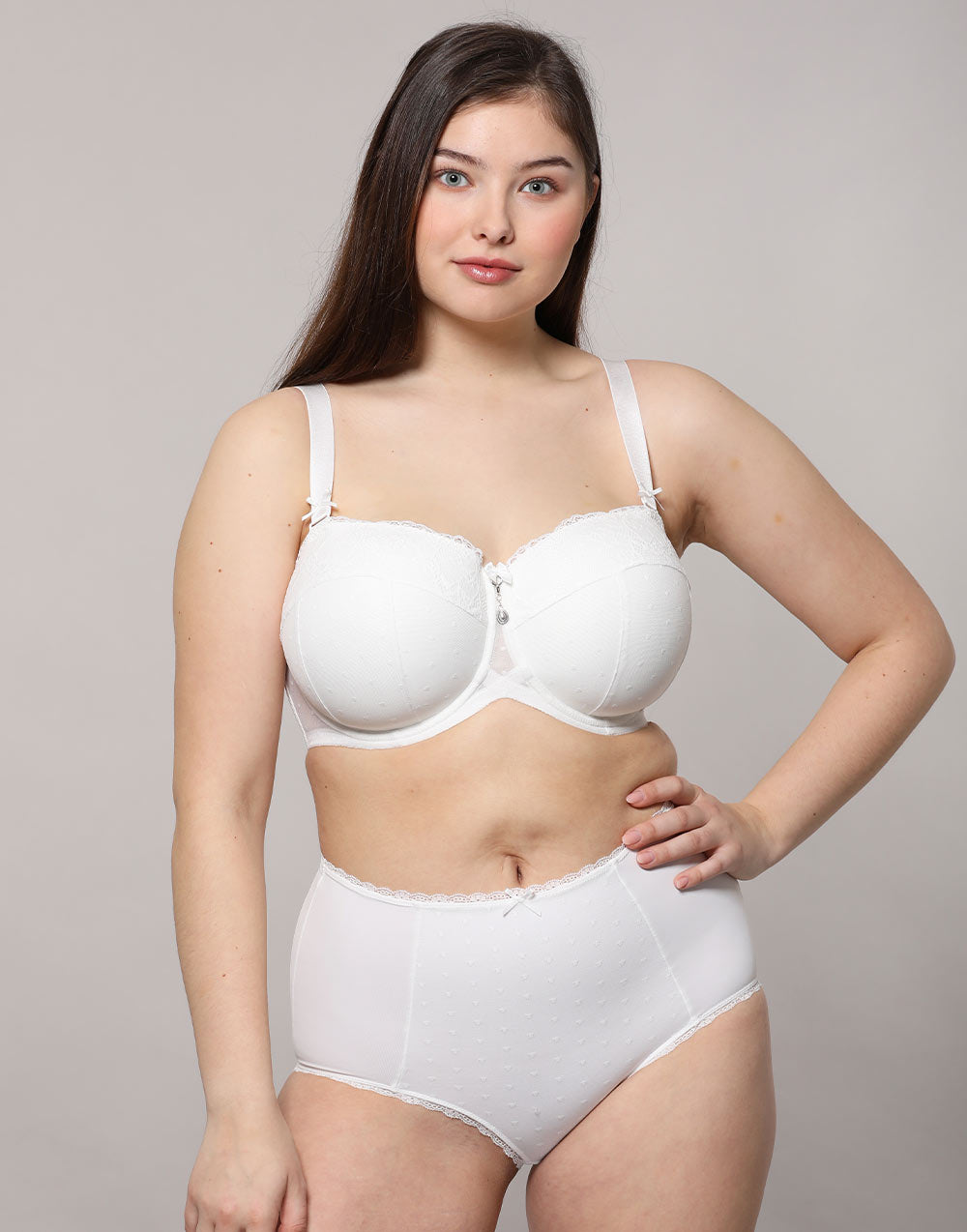 High-Waist-Panty "Diamond" ivory